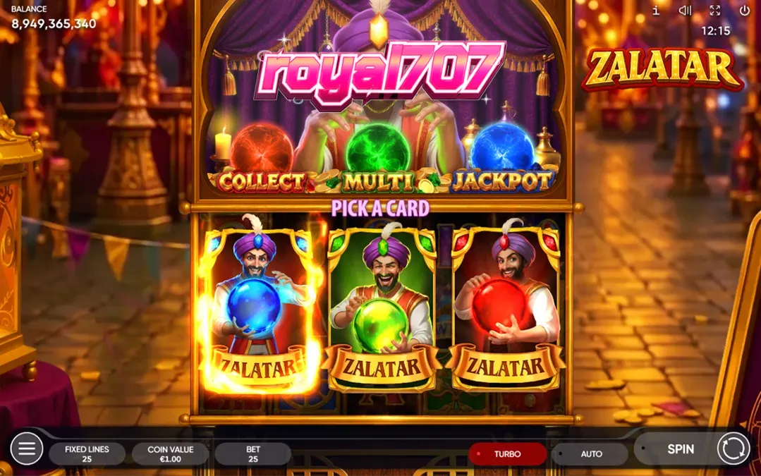 Tampilan visual slot bertema ramalan nasib Zalatar